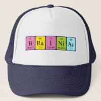 Casquette de nom de table périodique de Brainiac