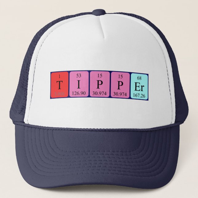 Casquette de nom de table périodique de verseur (Devant)