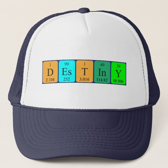 Casquette de nom de table périodique Destiny (Devant)