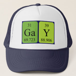 Casquette de nom de table périodique gay
