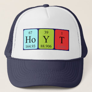 Casquette de nom de table périodique Hoyt