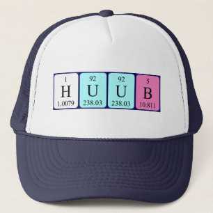 Casquette de nom de table périodique Hub