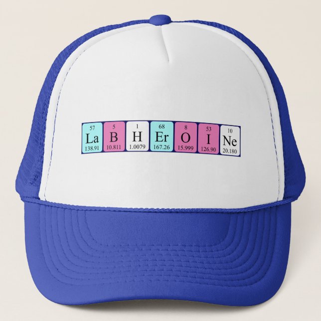 Casquette de nom de table périodique Lab Heroine (Devant)