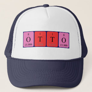 Casquette de nom de table périodique Otto