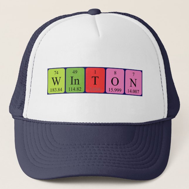 Casquette de nom de table périodique Winton (Devant)
