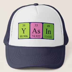 Casquette de nom de table périodique Yasin