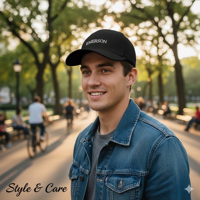 Casquette de nom personnalisé - Style de baseball  (Personalized Name Hat – Embroidered Baseball Style)