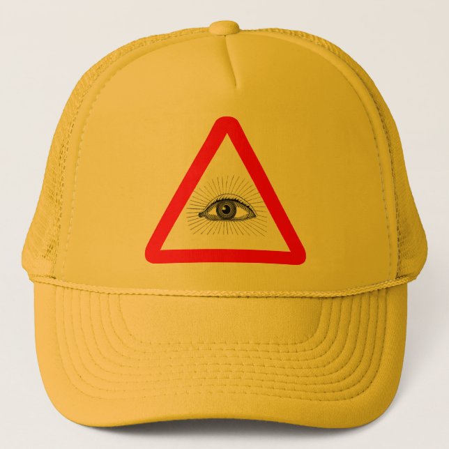casquette de panneau d'avertissement d'illuminati (Devant)