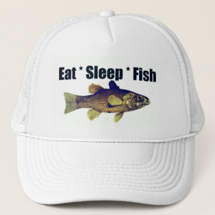 Casquette de pêche - Manger Sleep Poisson Chapeau