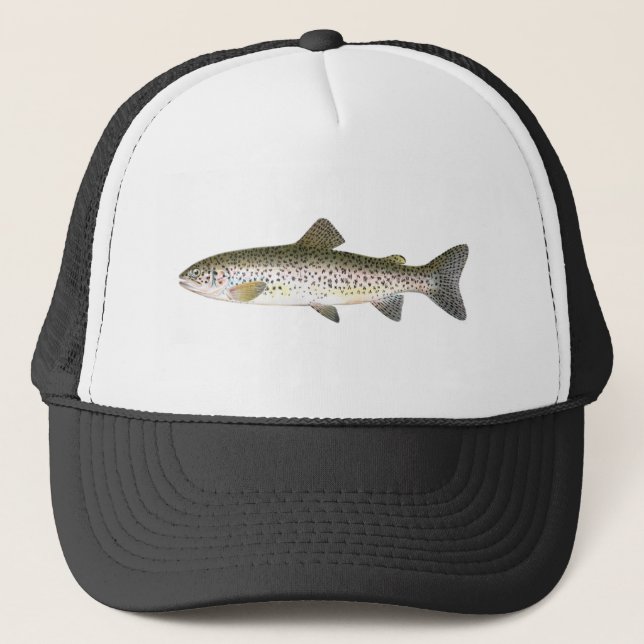 Casquette de pêche - poisson de truite saumonée (Devant)