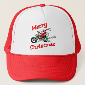 Casquette de Père Noël de moto