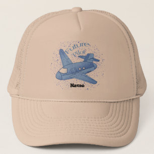 Casquette de pilote d'avion bleu