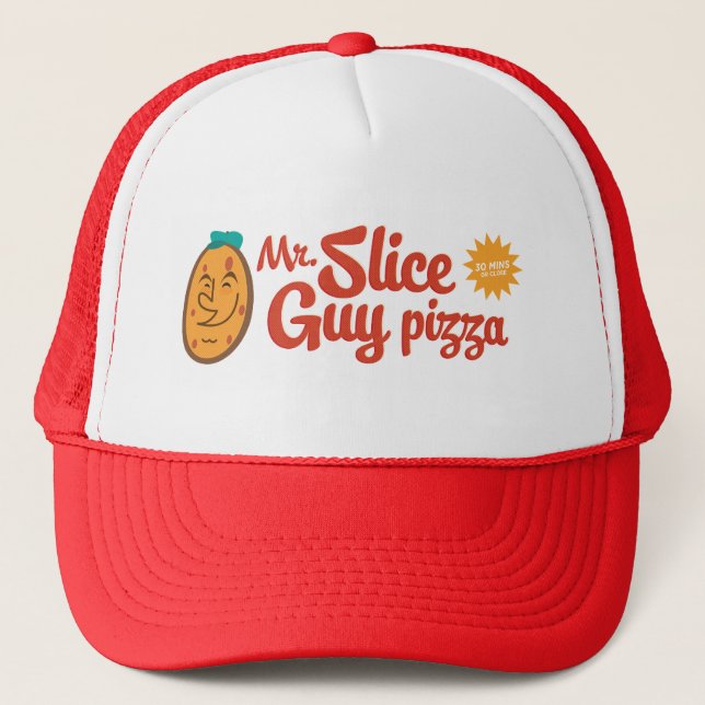 Casquette de pizza de M. Slice Guy (Devant)
