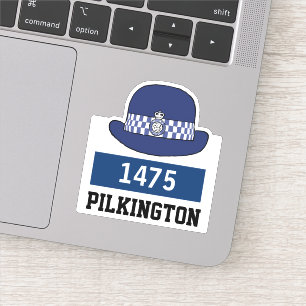 Casquette de police WPC avec Sticker de nom et de 