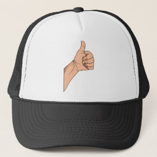 Casquette de pouces/faisant de l'auto-stop le geste de signe