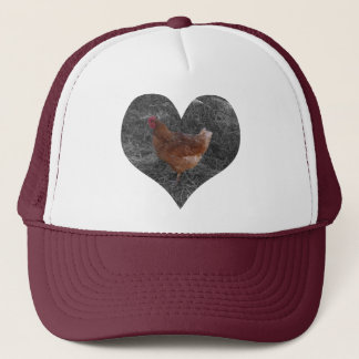 Casquette de poulet en forme de coeur