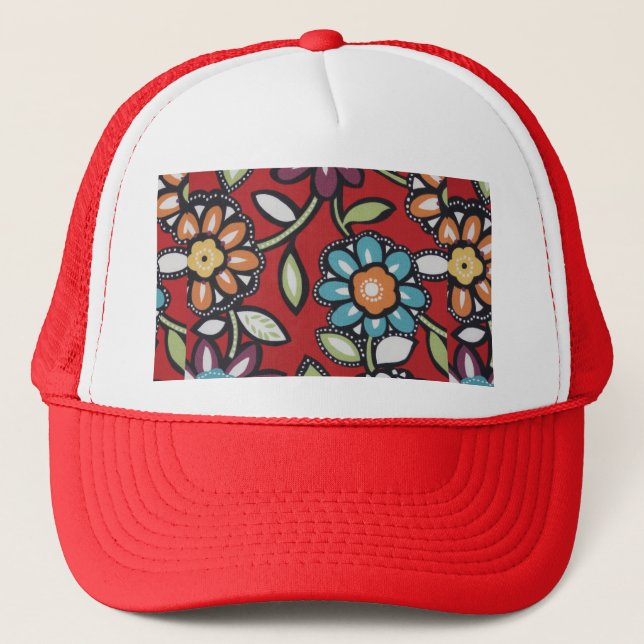 casquette de puissance de fleur rouge (Devant)