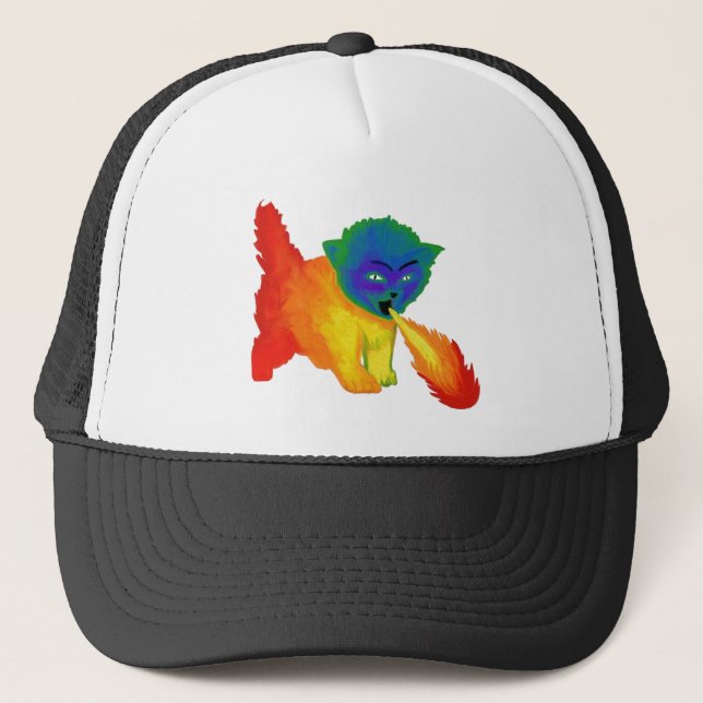 Casquette de respiration de camionneur de chaton (Devant)