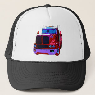Casquette De rouge camion semi