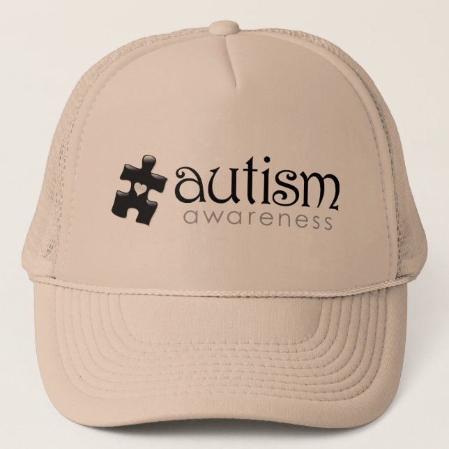 Casquette de sensibilisation sur l'autisme - noir (Devant)