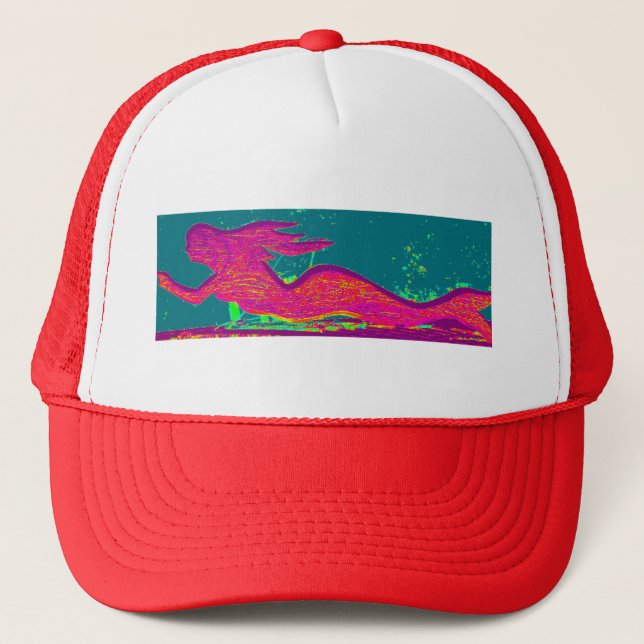 casquette de sirène de natation rouge (Devant)
