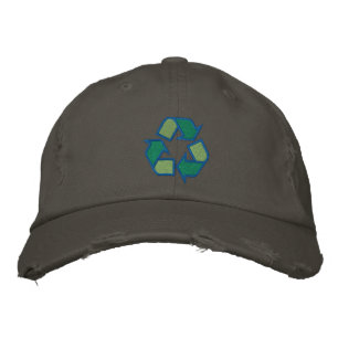 Casquette de symbole de recyclage