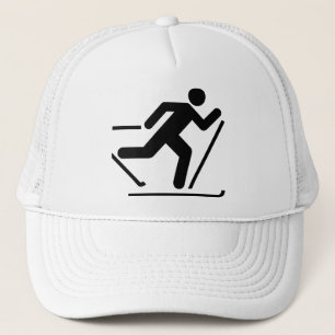 Casquette de symbole de ski de pays croisé