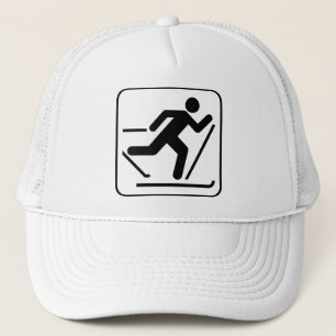 Casquette de symbole de ski de pays croisé