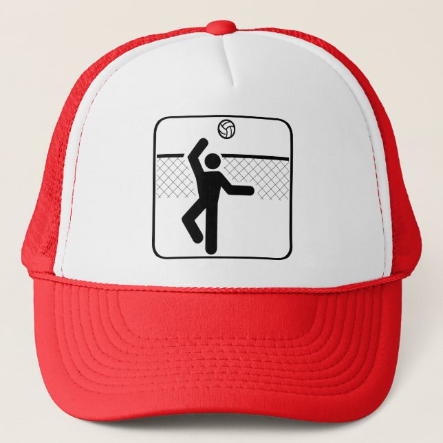 Casquette de symbole de volleyball (Devant)