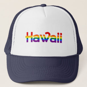 Casquette de texte Hawaii Rainbow