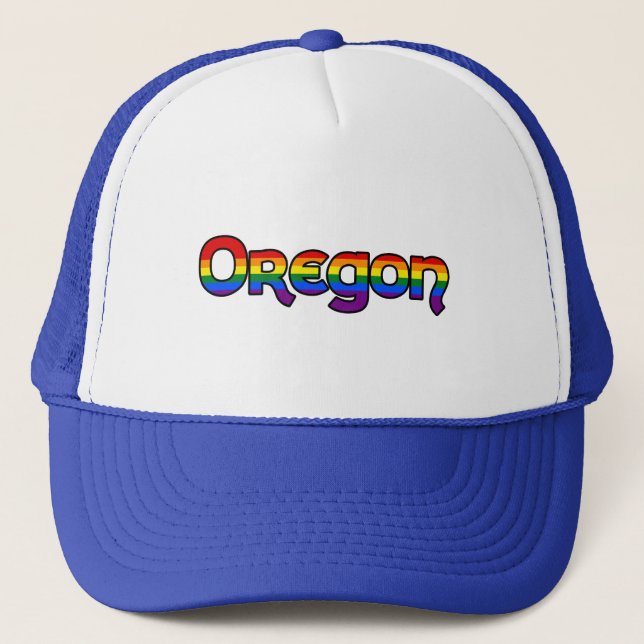 Casquette de texte Oregon Rainbow (Devant)