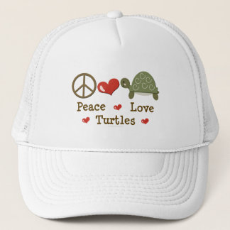 Casquette de tortues d'amour de paix