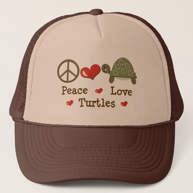 Casquette de tortues d'amour de paix (Devant)