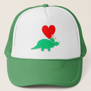 Casquette de Triceratops de coeur d'amour de