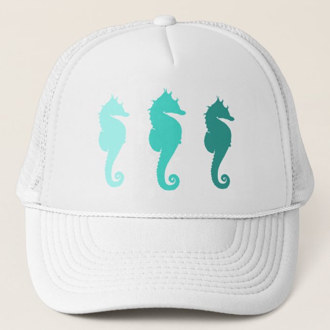 Casquette de troupeau de chevaux de mer Turquoise (Devant)