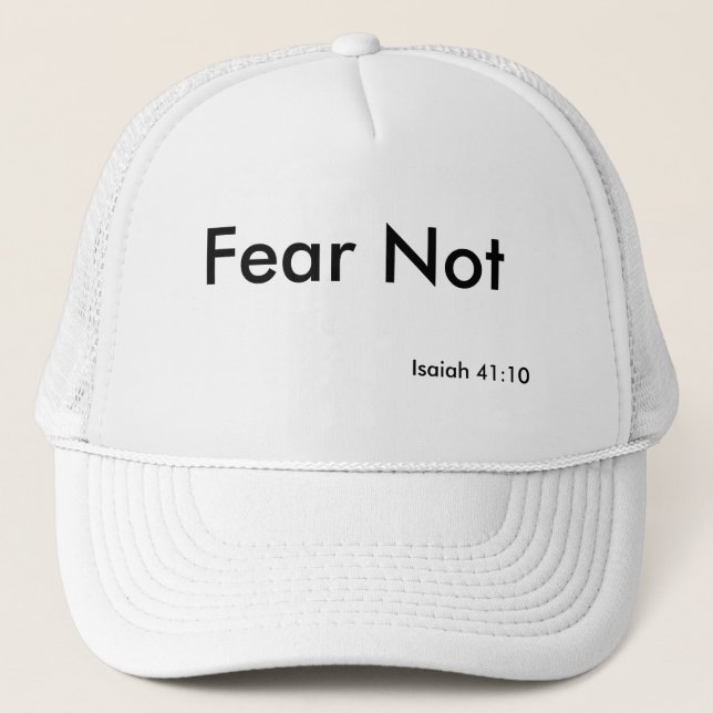 Casquette de vers de bible de crainte pas (Devant)