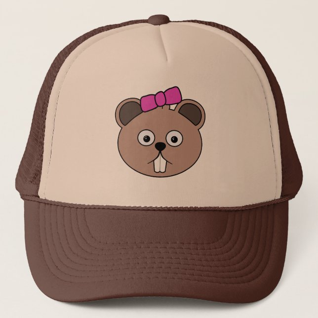 Casquette de visage de la fille de dessin animé Be (Devant)