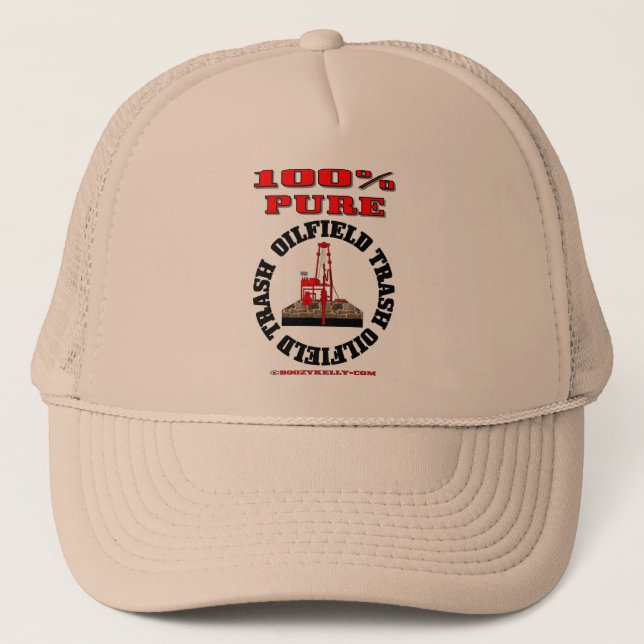Casquette Déchets purs de gisement de pétrole de 100%, (Devant)