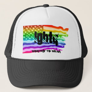 Casquette Déchiré drapeau américain Arc-en-ciel - LGBTQ - À 