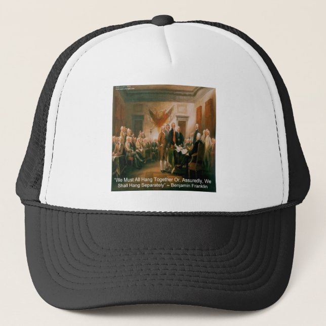 Casquette Déclaration d'indépendance & Citation de Ben Frank (Devant)