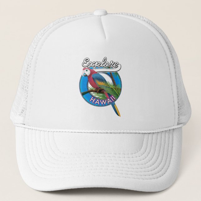 Casquette Découvrez le logo rétro Hawaii (Devant)