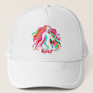Casquette Déesse aux cheveux longs multicolores Thunder_Cove