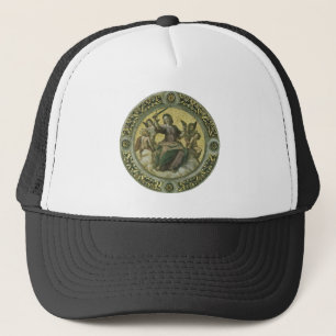 Casquette Déesse romaine Justice avec les anges par Raphael