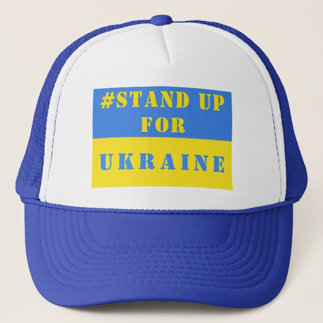 Casquette Défendre L'Ukraine - Liberté - Drapeau Ukrainien  (Devant)