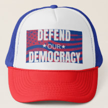 Défendre Notre Démocratie Tri-Color Trucker Chapea