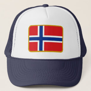 Casquette d'effet brodé par drapeau de la Norvèg