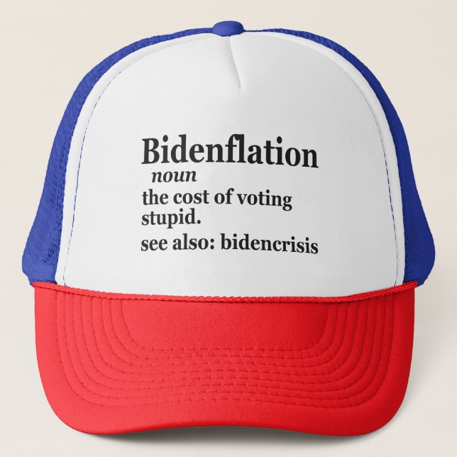 Casquette Définition amusante BidenFlation Politique américa (Devant)