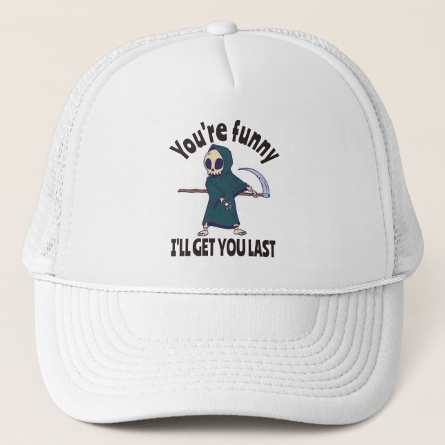Casquette Déguisement drôle de Grim Reaper squelette pour Ha (Devant)