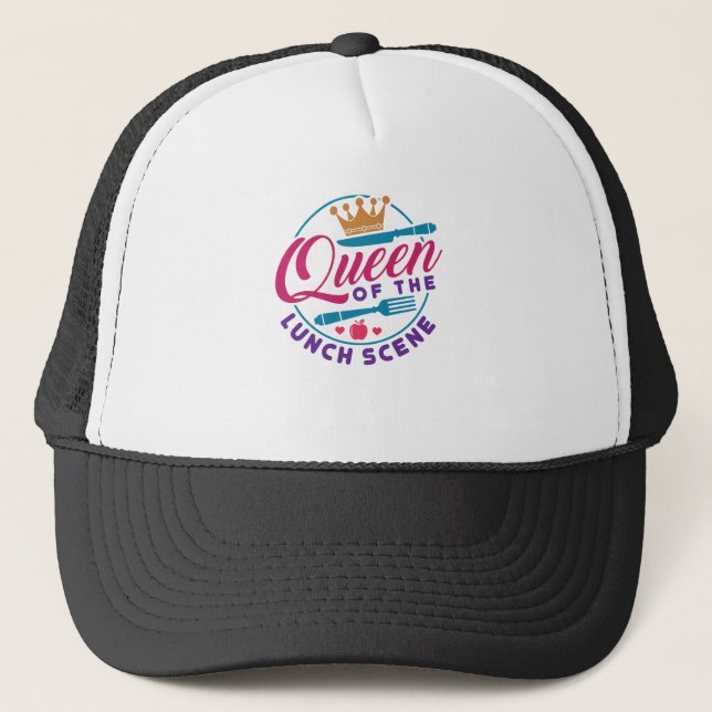 Casquette Déjeuner Dame Reine de la scène du déjeuner (Devant)