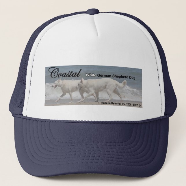 Casquette Délivrance blanche de berger allemand (Devant)